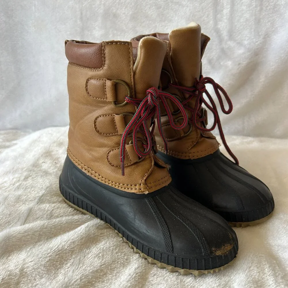 GAP‎ Duck Boots Kids Size 12/13 Classic Winter Boots Thinsulate Preppy